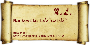 Markovits László névjegykártya