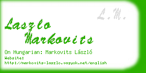 laszlo markovits business card